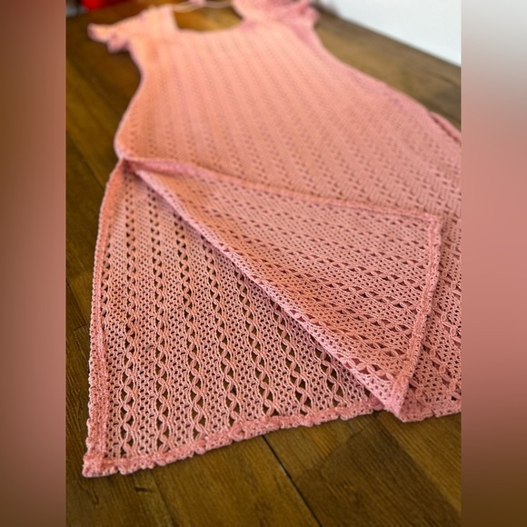 O’NEILL  Womens Pink Dress Nina Midi Crochet Lace Cover Up Beach - Picture 12 of 14